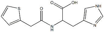 3-(1H-imidazol-4-yl)-2-[(thien-2-ylacetyl)amino]propanoic acid Struktur