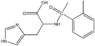 3-(1H-imidazol-4-yl)-2-[1-(2-methylphenyl)acetamido]propanoic acid Struktur