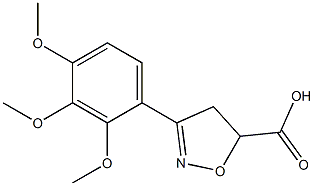 3-(2,3,4-trimethoxyphenyl)-4,5-dihydro-1,2-oxazole-5-carboxylic acid 结构式