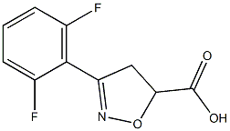 3-(2,6-difluorophenyl)-4,5-dihydro-1,2-oxazole-5-carboxylic acid 结构式