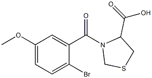 3-(2-bromo-5-methoxybenzoyl)-1,3-thiazolidine-4-carboxylic acid