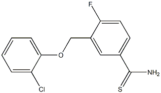 3-(2-chlorophenoxymethyl)-4-fluorobenzene-1-carbothioamide Structure