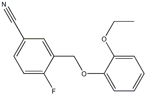 3-(2-ethoxyphenoxymethyl)-4-fluorobenzonitrile Struktur