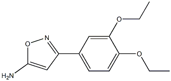 3-(3,4-diethoxyphenyl)-1,2-oxazol-5-amine,,结构式