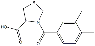 3-(3,4-dimethylbenzoyl)-1,3-thiazolidine-4-carboxylic acid Structure