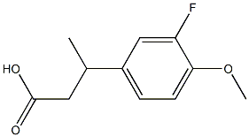 3-(3-fluoro-4-methoxyphenyl)butanoic acid Struktur