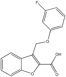 3-(3-fluorophenoxymethyl)-1-benzofuran-2-carboxylic acid Structure