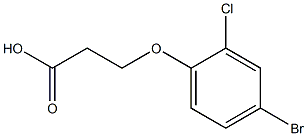 3-(4-bromo-2-chlorophenoxy)propanoic acid,,结构式