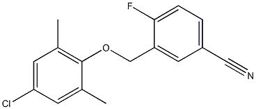 3-(4-chloro-2,6-dimethylphenoxymethyl)-4-fluorobenzonitrile 结构式