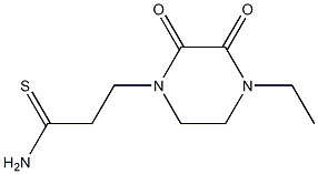3-(4-ethyl-2,3-dioxopiperazin-1-yl)propanethioamide 结构式