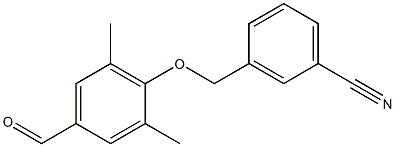 3-(4-formyl-2,6-dimethylphenoxymethyl)benzonitrile,,结构式