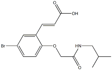 3-(5-bromo-2-{[(2-methylpropyl)carbamoyl]methoxy}phenyl)prop-2-enoic acid 化学構造式