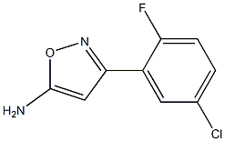 3-(5-chloro-2-fluorophenyl)-1,2-oxazol-5-amine,,结构式