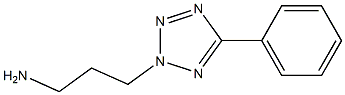 3-(5-phenyl-2H-1,2,3,4-tetrazol-2-yl)propan-1-amine,,结构式