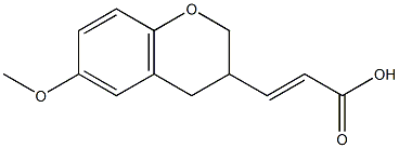 3-(6-methoxy-3,4-dihydro-2H-chromen-3-yl)acrylic acid 结构式