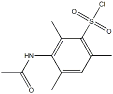 3-(acetylamino)-2,4,6-trimethylbenzenesulfonyl chloride 化学構造式