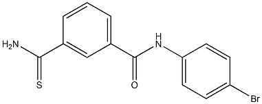 3-(aminocarbonothioyl)-N-(4-bromophenyl)benzamide Struktur