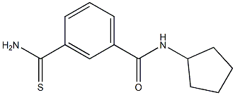 3-(aminocarbonothioyl)-N-cyclopentylbenzamide 化学構造式