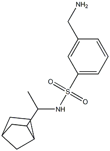 3-(aminomethyl)-N-(1-{bicyclo[2.2.1]heptan-2-yl}ethyl)benzene-1-sulfonamide Structure