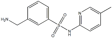 3-(aminomethyl)-N-(5-methylpyridin-2-yl)benzene-1-sulfonamide 结构式