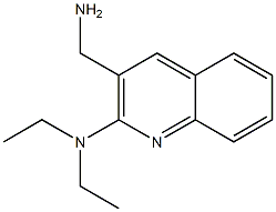 3-(aminomethyl)-N,N-diethylquinolin-2-amine 化学構造式