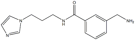 3-(aminomethyl)-N-[3-(1H-imidazol-1-yl)propyl]benzamide 化学構造式