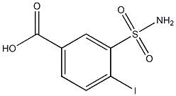 3-(aminosulfonyl)-4-iodobenzoic acid 化学構造式