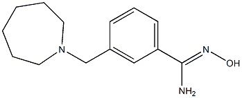 3-(azepan-1-ylmethyl)-N'-hydroxybenzenecarboximidamide 化学構造式