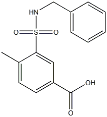 3-(benzylsulfamoyl)-4-methylbenzoic acid, 491598-42-6, 结构式