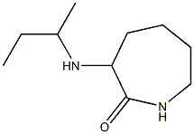3-(butan-2-ylamino)azepan-2-one,,结构式