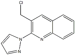 3-(chloromethyl)-2-(1H-pyrazol-1-yl)quinoline 化学構造式