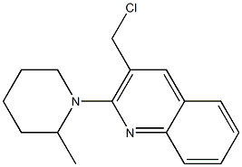 3-(chloromethyl)-2-(2-methylpiperidin-1-yl)quinoline,,结构式