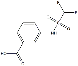 3-(difluoromethanesulfonamido)benzoic acid Structure