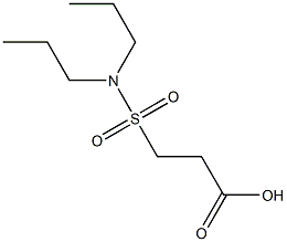 3-(dipropylsulfamoyl)propanoic acid 化学構造式