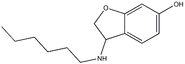 3-(hexylamino)-2,3-dihydro-1-benzofuran-6-ol 结构式