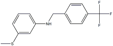 3-(methylsulfanyl)-N-{[4-(trifluoromethyl)phenyl]methyl}aniline Structure