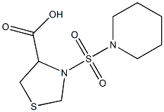 3-(piperidine-1-sulfonyl)-1,3-thiazolidine-4-carboxylic acid 结构式