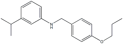 3-(propan-2-yl)-N-[(4-propoxyphenyl)methyl]aniline Structure