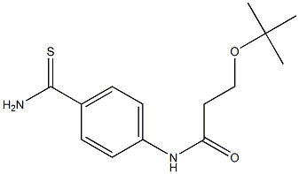 3-(tert-butoxy)-N-(4-carbamothioylphenyl)propanamide,,结构式