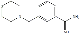 3-(thiomorpholin-4-ylmethyl)benzene-1-carboximidamide Structure