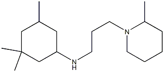 3,3,5-trimethyl-N-[3-(2-methylpiperidin-1-yl)propyl]cyclohexan-1-amine,,结构式