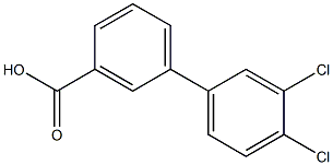 3',4'-dichloro-1,1'-biphenyl-3-carboxylic acid,,结构式