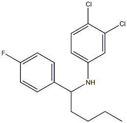 3,4-dichloro-N-[1-(4-fluorophenyl)pentyl]aniline Struktur