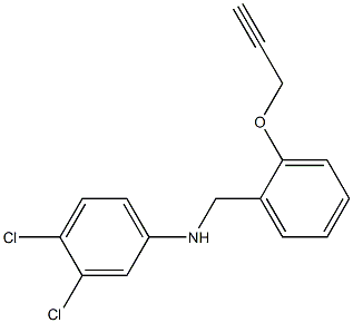 3,4-dichloro-N-{[2-(prop-2-yn-1-yloxy)phenyl]methyl}aniline Structure