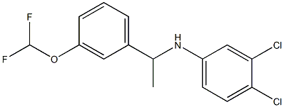 3,4-dichloro-N-{1-[3-(difluoromethoxy)phenyl]ethyl}aniline Structure