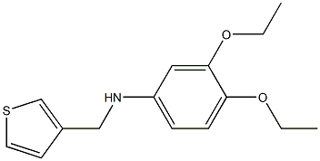 3,4-diethoxy-N-(thiophen-3-ylmethyl)aniline Struktur