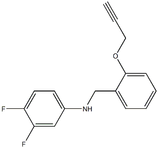 3,4-difluoro-N-{[2-(prop-2-yn-1-yloxy)phenyl]methyl}aniline Structure