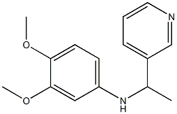 3,4-dimethoxy-N-[1-(pyridin-3-yl)ethyl]aniline Structure