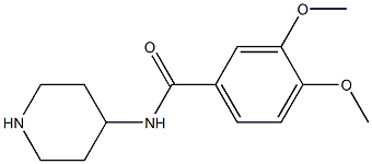 3,4-dimethoxy-N-piperidin-4-ylbenzamide 化学構造式