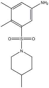 3,4-dimethyl-5-[(4-methylpiperidine-1-)sulfonyl]aniline Structure